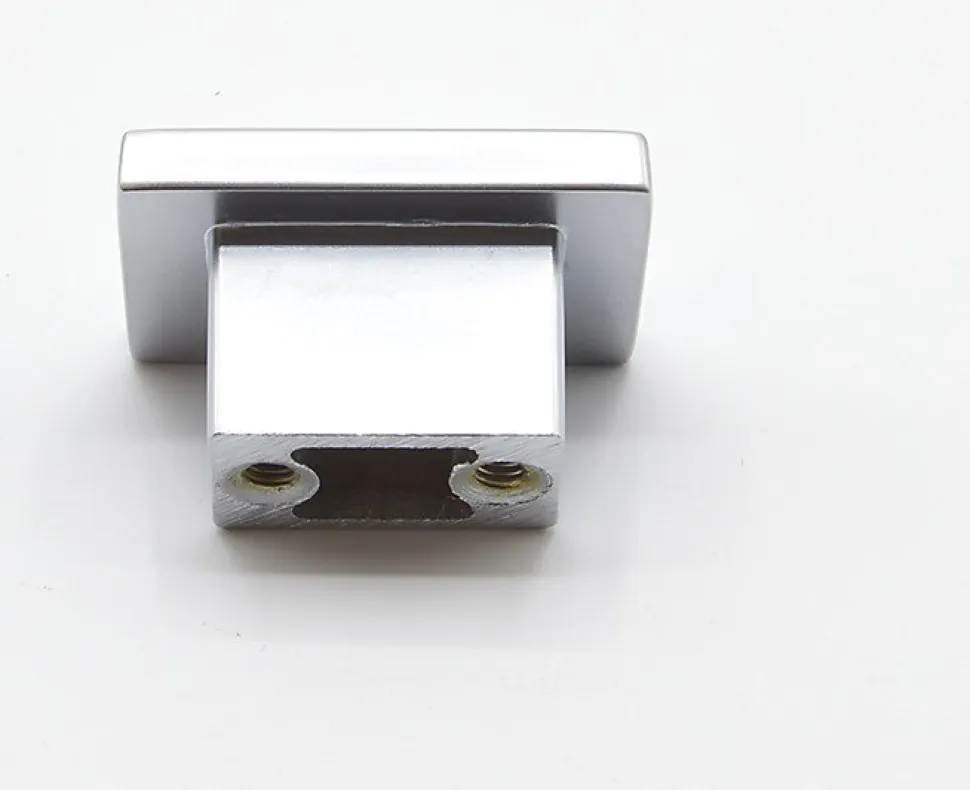 Bouton de meuble en zamac 16X37 mm CHROMÉ MAT