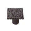 Bouton de meuble fer diamètre 32x32 mm en fer vieilli patiné brun mat lot de 24 piéces