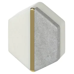 Bouton de meuble GoodHome Rubian blanc l.4.2cm x h.3.6cm x p.2.7cm