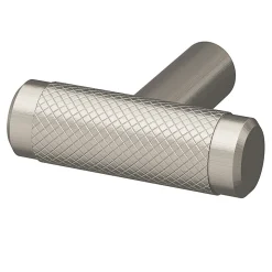 Bouton de meuble GoodHome Irus gris Ø4cm x l.1.2cm x h.3.5cm x p.3.5cm