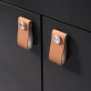 Bouton de meuble GoodHome Hezo marron l.2.6cm x h.6.4cm x p.1.8cm