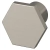 Bouton de meuble Keri GoodHome effet nickel Ø2.4cm x H.2.1cm