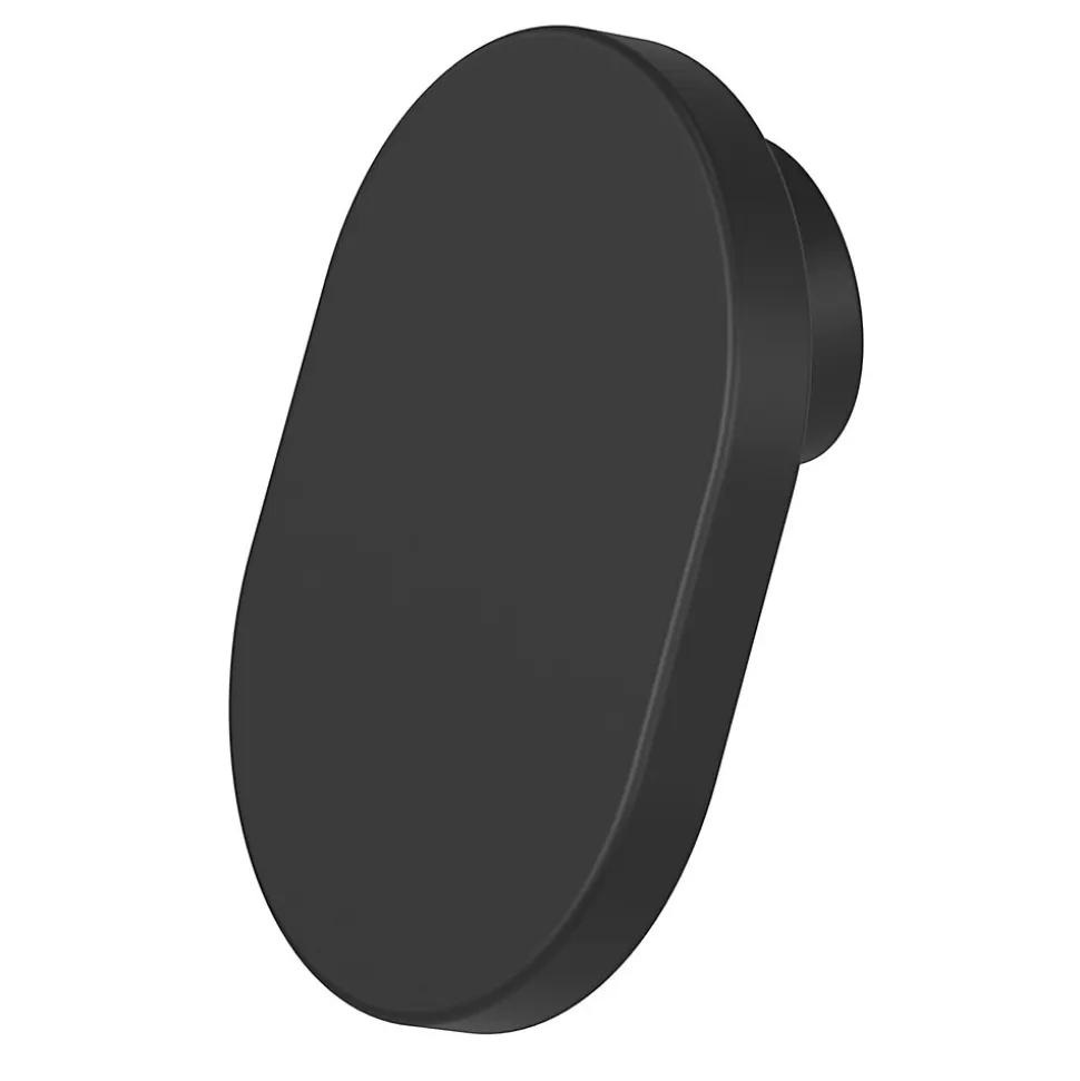 Bouton de meuble ovale GoodHome Minzh noir Ø3.5cm x l.2.5cm x h.2cm x p.2cm