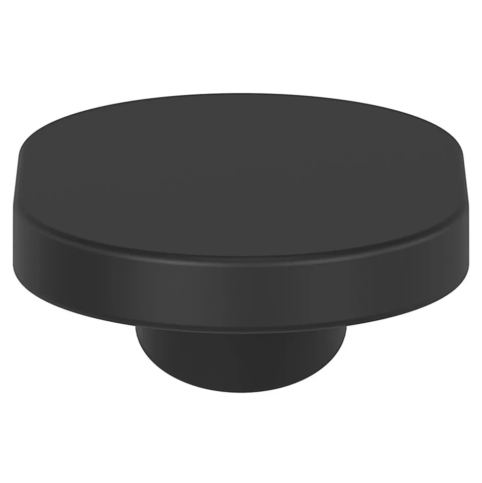 Bouton de meuble ovale GoodHome Minzh noir Ø3.5cm x l.2.5cm x h.2cm x p.2cm