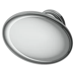 Bouton de meuble ovale Govlin GoodHome effet chromé Ø3cm x l.2cm