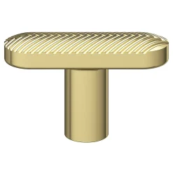 Bouton de meuble ovale GoodHome Garlan or Ø4.5cm x l.1.5cm x h.2.7cm x p.2.7cm