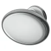 Bouton de meuble ovale Ruis GoodHome effet chromé Ø3.5cm x l.2.3cm x H.2.6cm