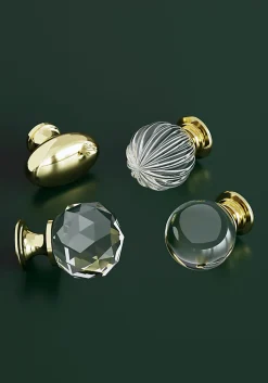 Bouton de meuble Ruis GoodHome effet or Ø3.2cm x H.4.3cm