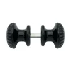 Bouton De Porte D60 mm - couple complet - en Aluminium NOIR RAL 9005 lot de 6 couples