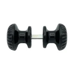Bouton De Porte D60 mm - couple complet - en Aluminium NOIR RAL 9005