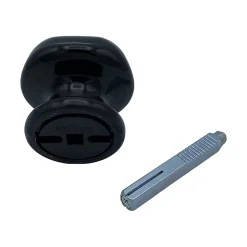 Bouton De Porte D60 mm - En Aluminium NOIR RAL 9005