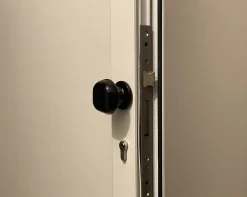 Bouton De Porte D60 mm - en Aluminium NOIR RAL 9005 lot de 6 couples