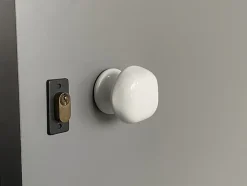 Bouton de Porte D60 mm en Aluminium BLANC RAL 9010 lot de 6 couples