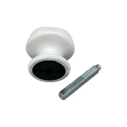 Bouton De Porte D60 mm en Aluminium BLANC RAL 9010.
