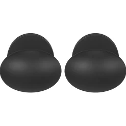 Bouton de porte double ovale GoodHome noir Ø. 65mm x l.45 x H. 66mm