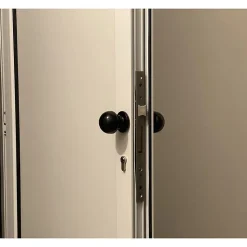 Bouton de porte Hardwarexchange D50 mm aluminium noir RAL 9005 paire complète