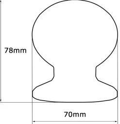 Bouton fixe de tirage de porteLot de 6 D70 mm en Laiton avec système de fixation