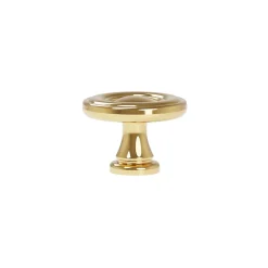 Bouton pour meuble Diamètre 31 en zamac Gold plate