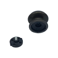 Bouton tirant de porte fixe D80 mm en aluminium Marron foncé - breveté - lot de 6 boutons