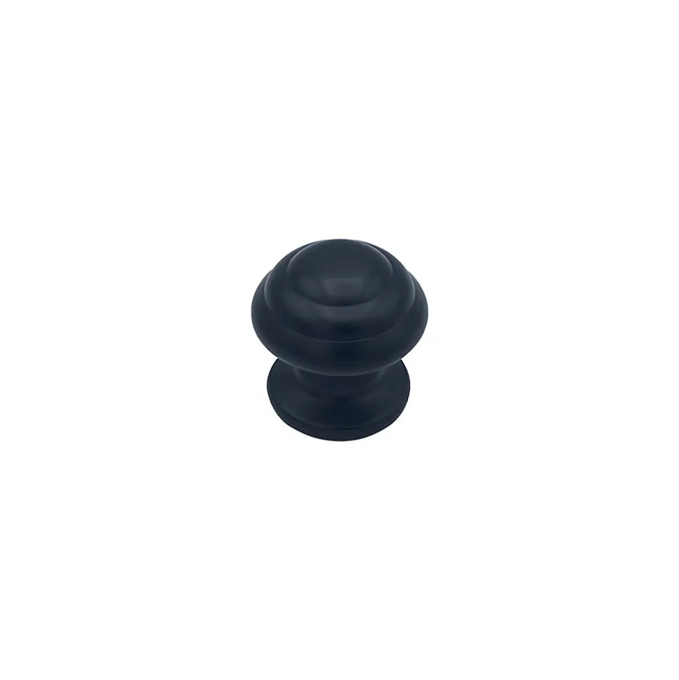 Bouton tirant de porte fixe D60 mm en aluminium Noir - breveté