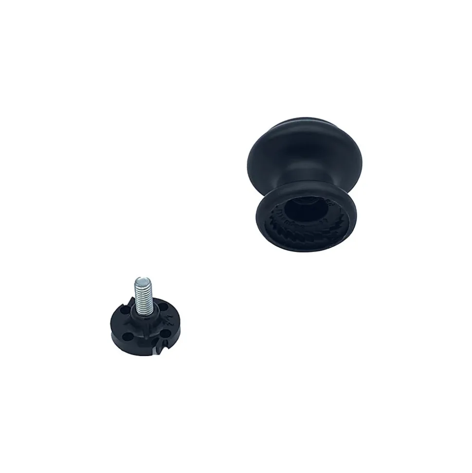 Bouton tirant de porte fixe D60 mm en aluminium Noir - breveté