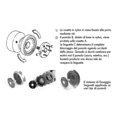 Bouton tirant de porte fixe D60 mm en aluminium Noir - breveté