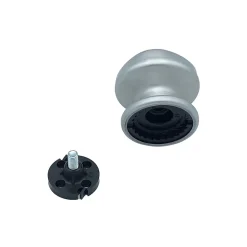 Bouton tirant de porte fixe D70 mm en aluminium Gris argent - breveté