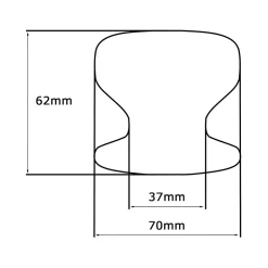Bouton tirant de porte fixe D70 mm en aluminium Bronze satiné - breveté - lot de 6 boutons