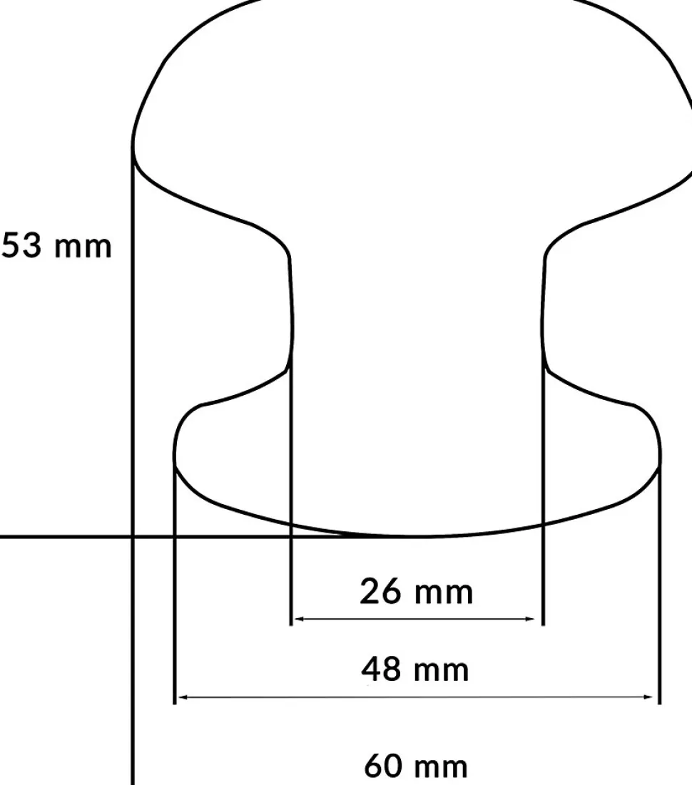 Bouton tirant de porte fixe D60 mm en aluminium Marron foncé - breveté