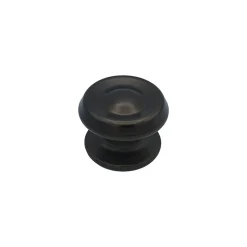 Bouton tirant de porte fixe D80 mm en aluminium Marron foncé - breveté - lot de 6 boutons