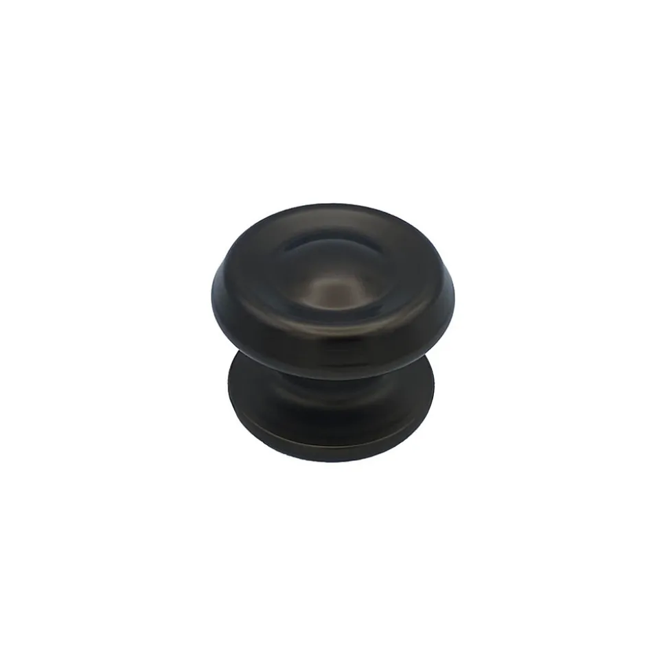 Bouton tirant de porte fixe D80 mm en aluminium Marron foncé - breveté - lot de 6 boutons
