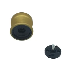 Bouton tirant de porte fixe D70 mm en aluminium Or satiné - breveté - lot de 6 boutons