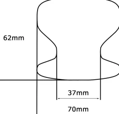 Bouton tirant de porte fixe D70 mm en aluminium Or satiné - breveté - lot de 6 boutons