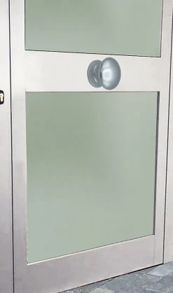 Bouton tirant de porte fixe D80 mm en aluminium Argent poli - breveté - lot de 6 boutons