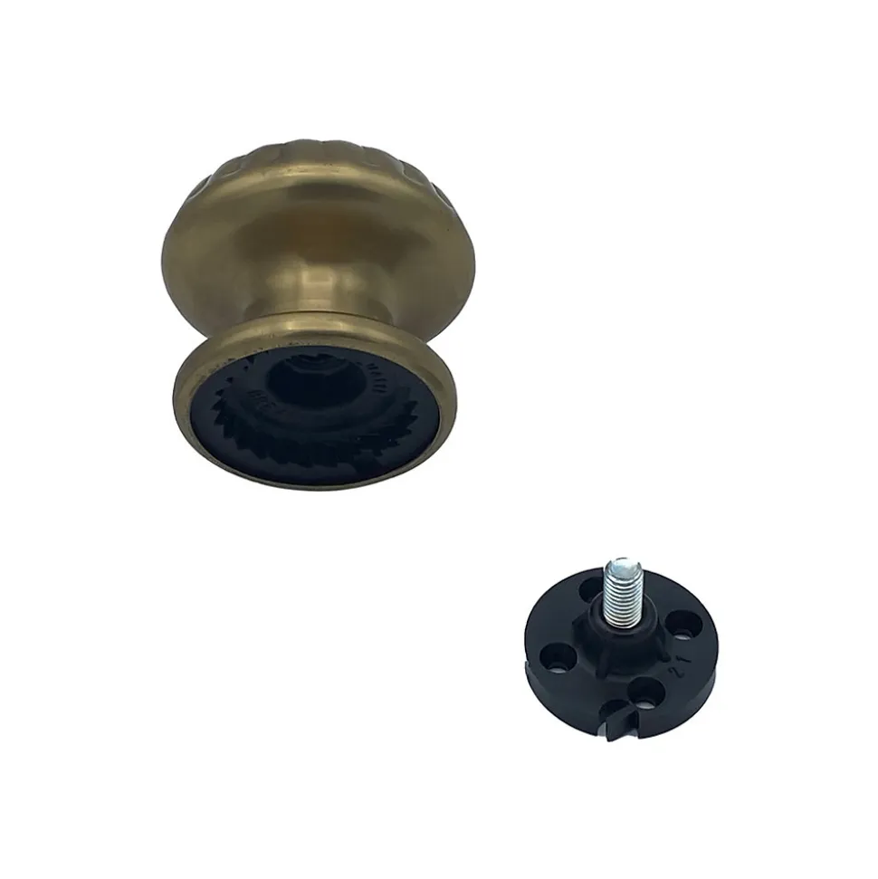 Bouton tirant de porte fixe D70 mm en aluminium Bronze poli - breveté .