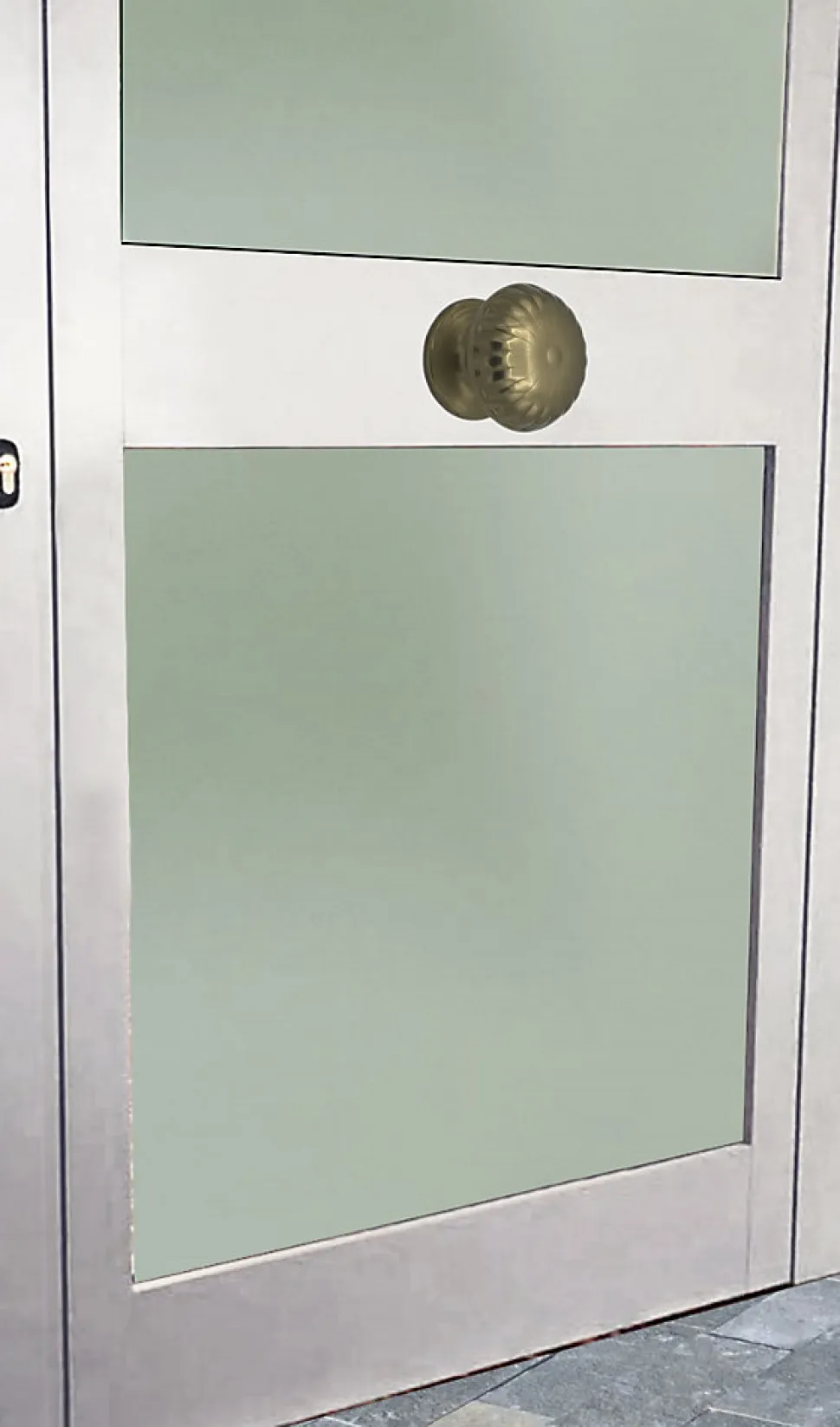 Bouton tirant de porte fixe D70 mm en aluminium Bronze poli - breveté .