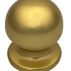 Bouton tirant de porte fixe D50 mm en aluminium Or poli - breveté