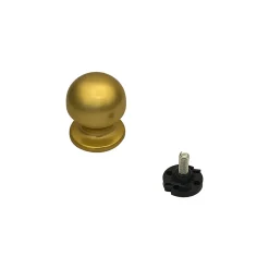 Bouton tirant de porte fixe D50 mm en aluminium Or poli - breveté