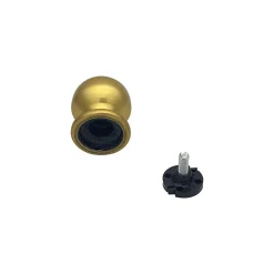 Bouton tirant de porte fixe D50 mm en aluminium Or poli - breveté