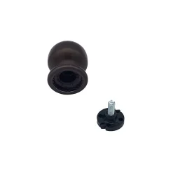 Bouton tirant de porte fixe D50 mm en aluminium Marron foncé - breveté - lot de 6 boutons