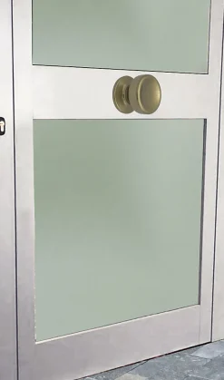 Bouton tirant de porte fixe D70 mm en aluminium Bronze poli - breveté - lot de 6 boutons
