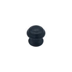 Bouton tirant de porte fixe D60 mm en aluminium Noir - breveté - lot de 6 boutons