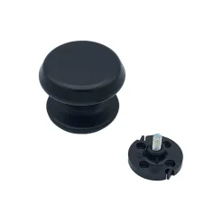 Bouton tirant de porte fixe D80 mm en aluminium Noir - breveté