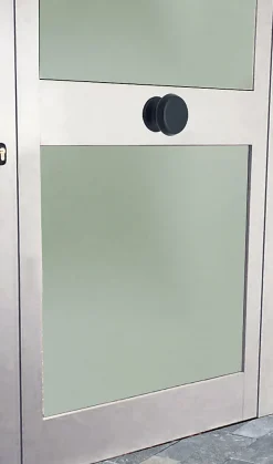 Bouton tirant de porte fixe D80 mm en aluminium Noir - breveté