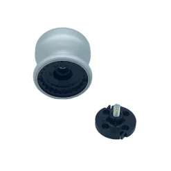 Bouton tirant de porte fixe D70 mm en aluminium Gris argent - breveté