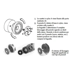 Bouton tirant de porte fixe D70 mm en aluminium Gris argent - breveté