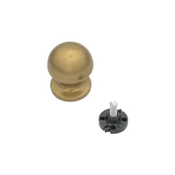 Bouton tirant de porte fixe D50 mm en aluminium Bronze poli - breveté - lot de 6 boutons