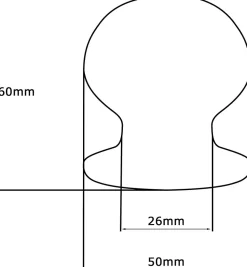 Bouton tirant de porte fixe D50 mm en aluminium Bronze poli - breveté - lot de 6 boutons