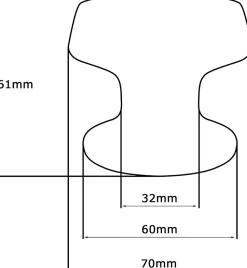 Bouton tirant de porte fixe D70 mm en aluminium Gris argent - breveté - lot de 6 boutons