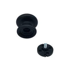 Bouton tirant de porte fixe D70 mm en aluminium Noir - breveté